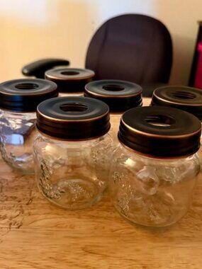 Mason Jar Oil Rubbed Bronze & Glass Soap Dispenser Bathroom Accessories Kitchen